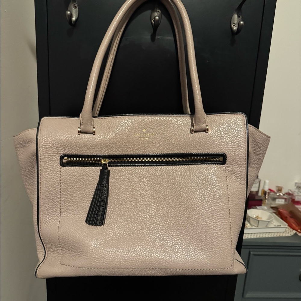 Kate Spade Pink Tote with Black Accents